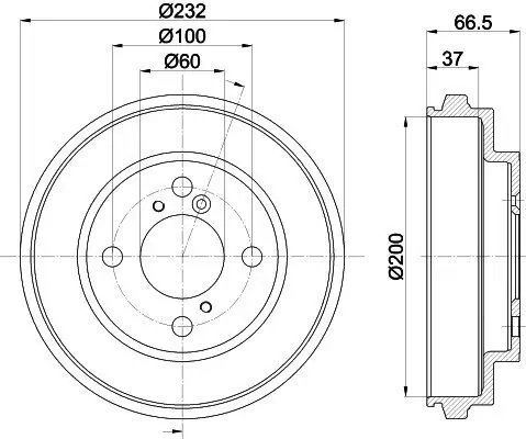 Bremstrommel HELLA 8DT 355 303-051 Bild Bremstrommel HELLA 8DT 355 303-051