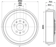 Bremstrommel HELLA 8DT 355 303-341