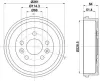 Bremstrommel HELLA 8DT 355 303-151 Bild Bremstrommel HELLA 8DT 355 303-151