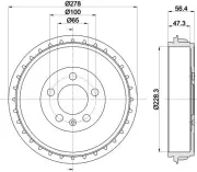 Bremstrommel HELLA 8DT 355 303-251