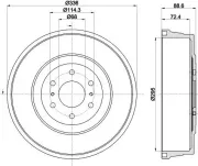 Bremstrommel HELLA 8DT 355 303-331