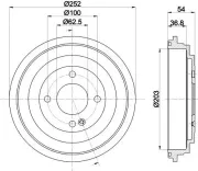 Bremstrommel HELLA 8DT 355 303-301