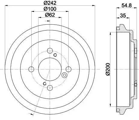 Bremstrommel HELLA 8DT 355 303-291 Bild Bremstrommel HELLA 8DT 355 303-291