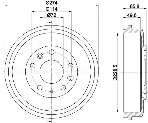 Bremstrommel HELLA 8DT 355 303-271