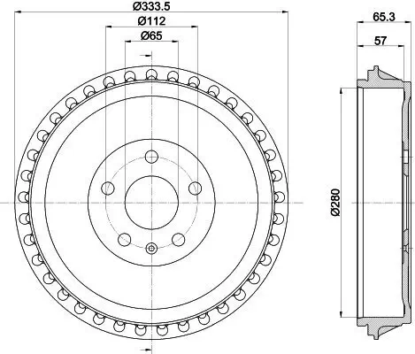 Bremstrommel HELLA 8DT 355 303-491