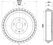 Bremstrommel HELLA 8DT 355 303-491