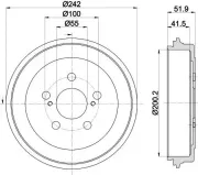 Bremstrommel HELLA 8DT 355 303-601