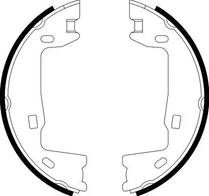 Bremsbackensatz, Feststellbremse HELLA 8DA 355 050-321