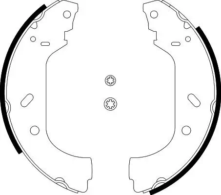 Bremsbackensatz HELLA 8DB 355 001-641 Bild Bremsbackensatz HELLA 8DB 355 001-641