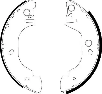 Bremsbackensatz HELLA 8DB 355 001-611 Bild Bremsbackensatz HELLA 8DB 355 001-611