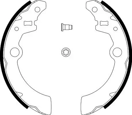Bremsbackensatz HELLA 8DB 355 002-501 Bild Bremsbackensatz HELLA 8DB 355 002-501
