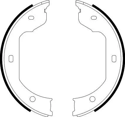 Bremsbackensatz, Feststellbremse HELLA 8DA 355 050-471