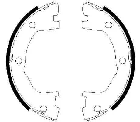 Bremsbackensatz, Feststellbremse Hinterachse HELLA 8DA 355 050-501