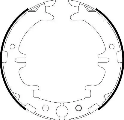 Bremsbackensatz, Feststellbremse HELLA 8DA 355 050-541