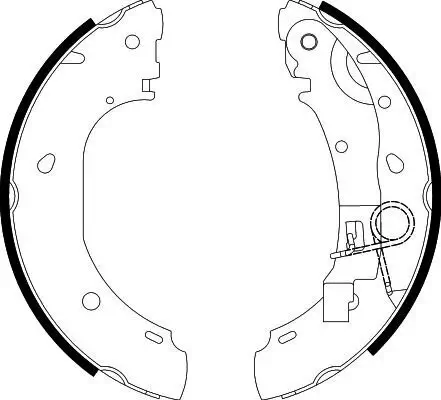 Bremsbackensatz HELLA 8DB 355 002-681 Bild Bremsbackensatz HELLA 8DB 355 002-681