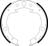 Bremsbackensatz, Feststellbremse HELLA 8DA 355 050-651