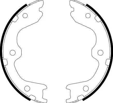 Bremsbackensatz, Feststellbremse Hinterachse HELLA 8DA 355 050-691 Bild Bremsbackensatz, Feststellbremse Hinterachse HELLA 8DA 355 050-691