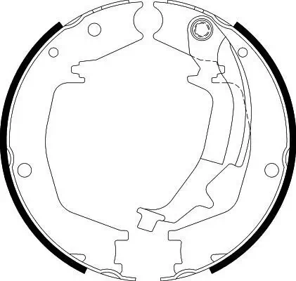 Bremsbackensatz, Feststellbremse HELLA 8DA 355 050-731 Bild Bremsbackensatz, Feststellbremse HELLA 8DA 355 050-731