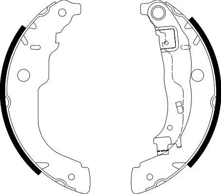 Bremsbackensatz HELLA 8DB 355 003-031 Bild Bremsbackensatz HELLA 8DB 355 003-031