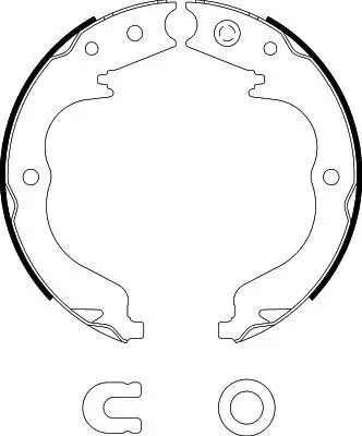 Bremsbackensatz, Feststellbremse HELLA 8DA 355 050-041
