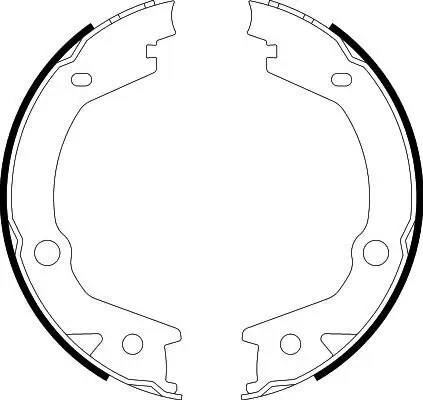 Bremsbackensatz, Feststellbremse HELLA 8DA 355 050-061 Bild Bremsbackensatz, Feststellbremse HELLA 8DA 355 050-061