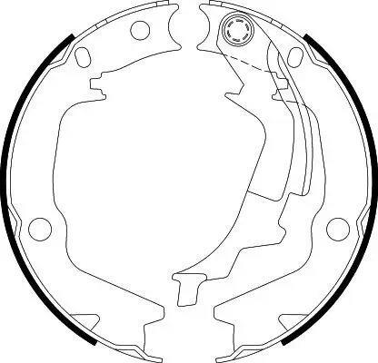 Bremsbackensatz, Feststellbremse HELLA 8DA 355 050-131