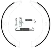 Bremsbackensatz, Feststellbremse Hinterachse HELLA 8DA 355 050-891
