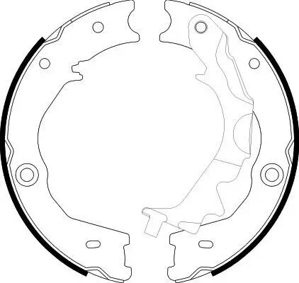 Bremsbackensatz, Feststellbremse HELLA 8DA 355 051-121