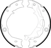 Bremsbackensatz, Feststellbremse HELLA 8DA 355 051-121