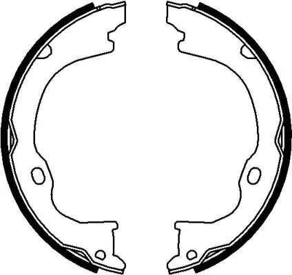 Bremsbackensatz, Feststellbremse Hinterachse HELLA 8DA 355 050-911 Bild Bremsbackensatz, Feststellbremse Hinterachse HELLA 8DA 355 050-911