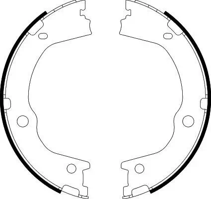 Bremsbackensatz, Feststellbremse Hinterachse HELLA 8DA 355 050-931 Bild Bremsbackensatz, Feststellbremse Hinterachse HELLA 8DA 355 050-931