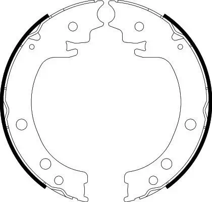 Bremsbackensatz, Feststellbremse Hinterachse HELLA 8DA 355 050-971 Bild Bremsbackensatz, Feststellbremse Hinterachse HELLA 8DA 355 050-971