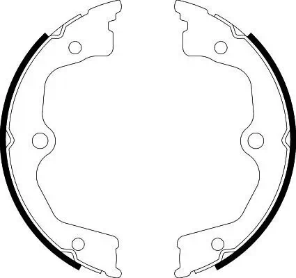 Bremsbackensatz, Feststellbremse Hinterachse HELLA 8DA 355 051-071 Bild Bremsbackensatz, Feststellbremse Hinterachse HELLA 8DA 355 051-071