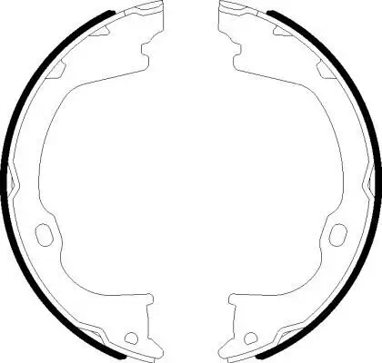 Bremsbackensatz, Feststellbremse Hinterachse HELLA 8DA 355 051-101