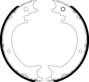 Bremsbackensatz, Feststellbremse Hinterachse HELLA 8DA 355 051-271