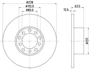 Bremsscheibe HELLA 8DD 355 100-071