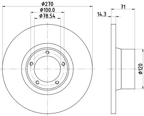 Bremsscheibe HELLA 8DD 355 100-291 Bild Bremsscheibe HELLA 8DD 355 100-291