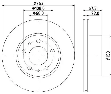 Bremsscheibe HELLA 8DD 355 100-341