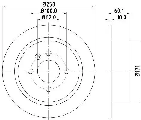 Bremsscheibe HELLA 8DD 355 100-351 Bild Bremsscheibe HELLA 8DD 355 100-351