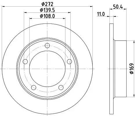 Bremsscheibe HELLA 8DD 355 100-381 Bild Bremsscheibe HELLA 8DD 355 100-381