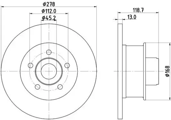 Bremsscheibe HELLA 8DD 355 100-471 Bild Bremsscheibe HELLA 8DD 355 100-471