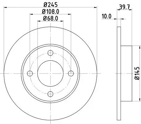 Bremsscheibe HELLA 8DD 355 100-621 Bild Bremsscheibe HELLA 8DD 355 100-621