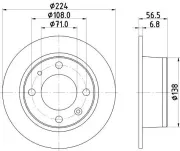 Bremsscheibe HELLA 8DD 355 100-681