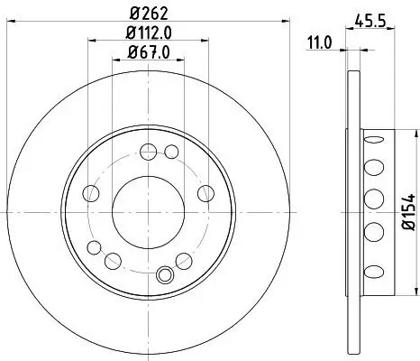 Bremsscheibe Vorderachse HELLA 8DD 355 100-741 Bild Bremsscheibe Vorderachse HELLA 8DD 355 100-741