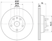 Bremsscheibe HELLA 8DD 355 100-871