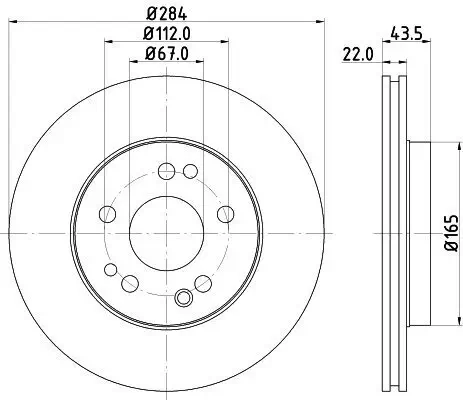 Bremsscheibe HELLA 8DD 355 100-941