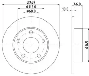 Bremsscheibe HELLA 8DD 355 101-381