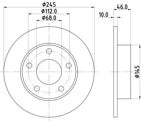 Bremsscheibe HELLA 8DD 355 101-381 Bild Bremsscheibe HELLA 8DD 355 101-381