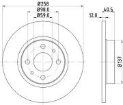 Bremsscheibe HELLA 8DD 355 101-621