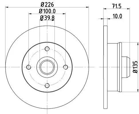 Bremsscheibe HELLA 8DD 355 101-661 Bild Bremsscheibe HELLA 8DD 355 101-661